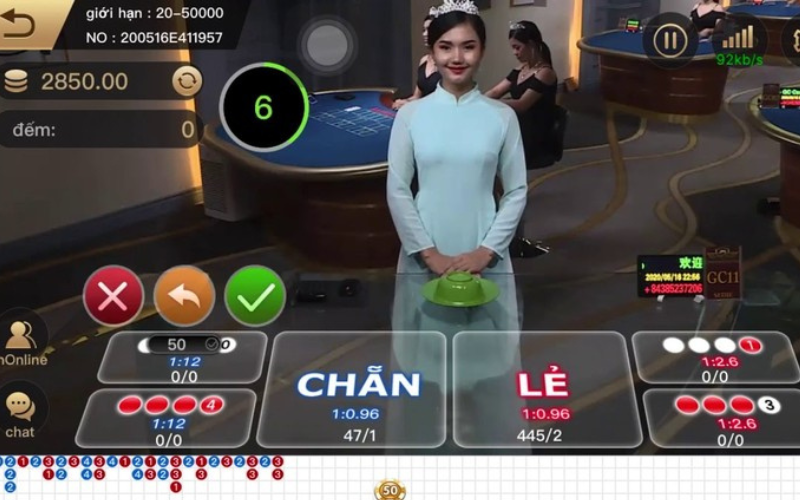 Đặt cược vào 2 cửa cược chẵn lẻ với game Xóc Đĩa Online 